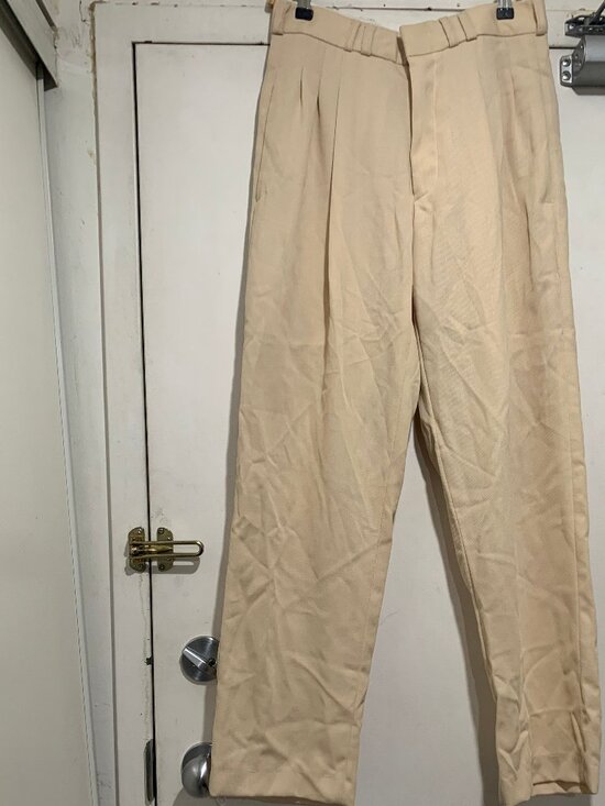 VINTAGE FRONT PLEATED WOOL PANTS SIZE 32 - Picture 2 of 8